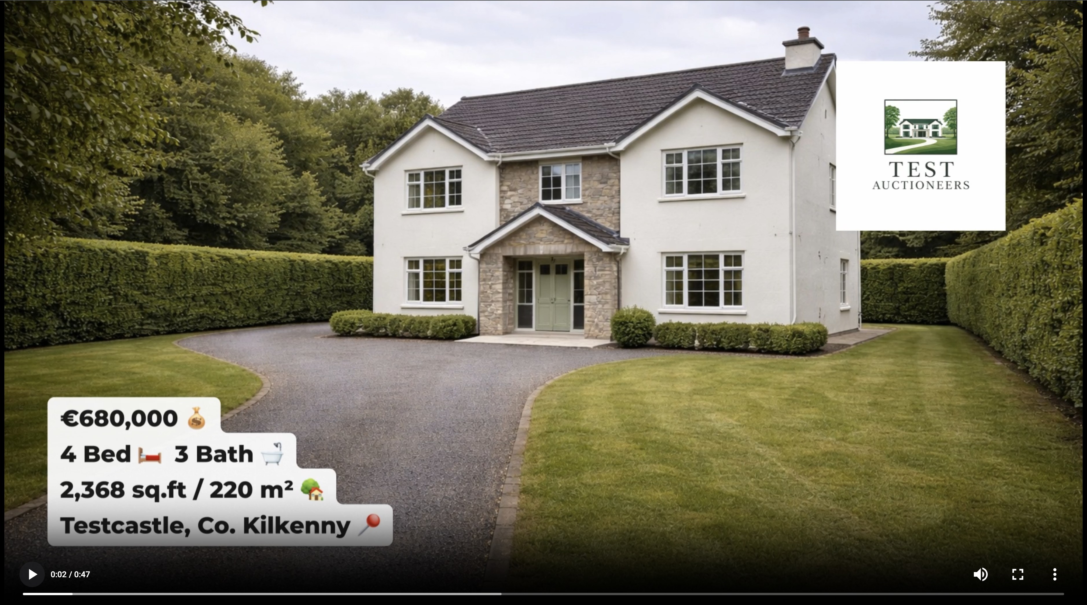 AI-generated property video preview